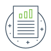 icon of document with orange bar graph